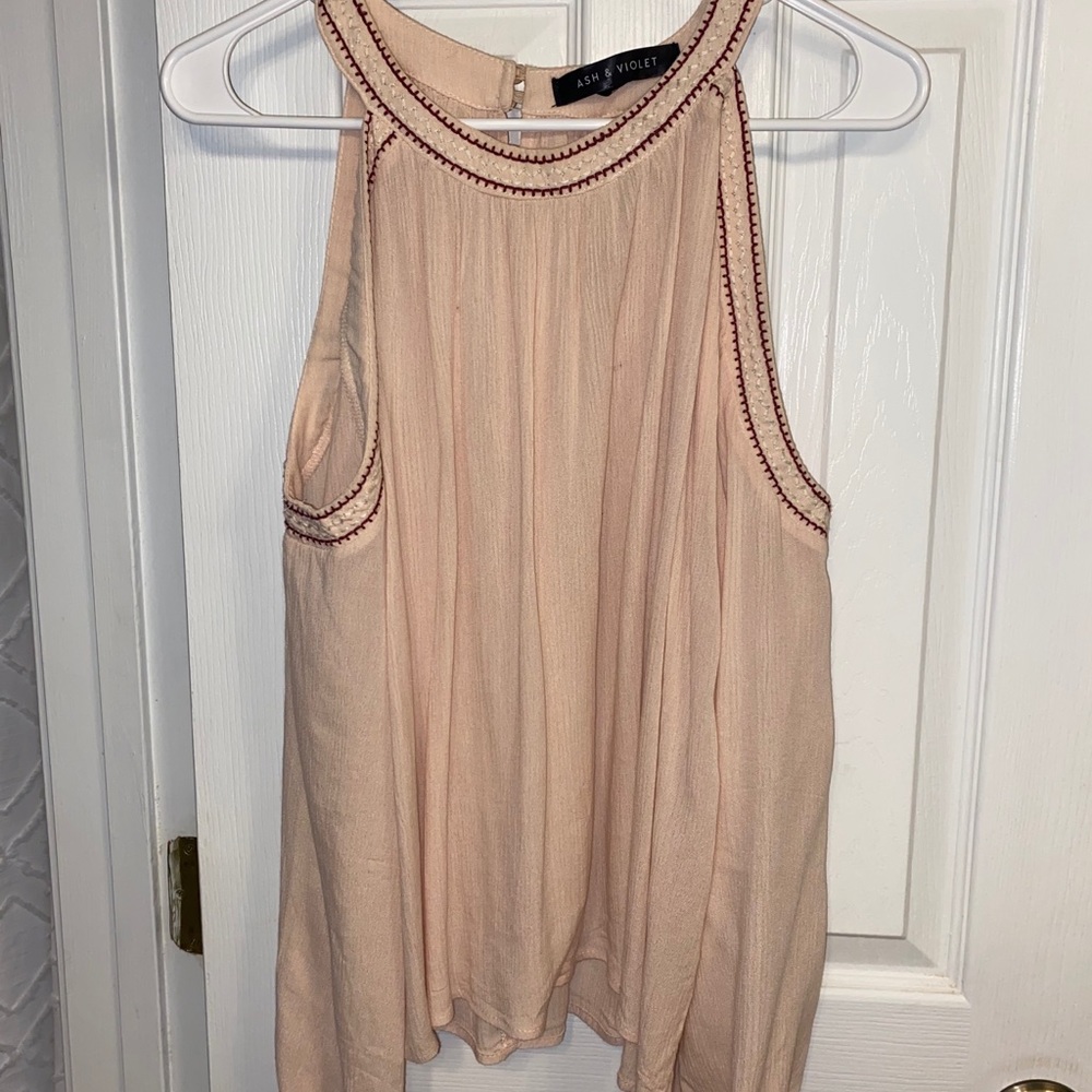 Ash and Violet Halter Cold Shoulder Top